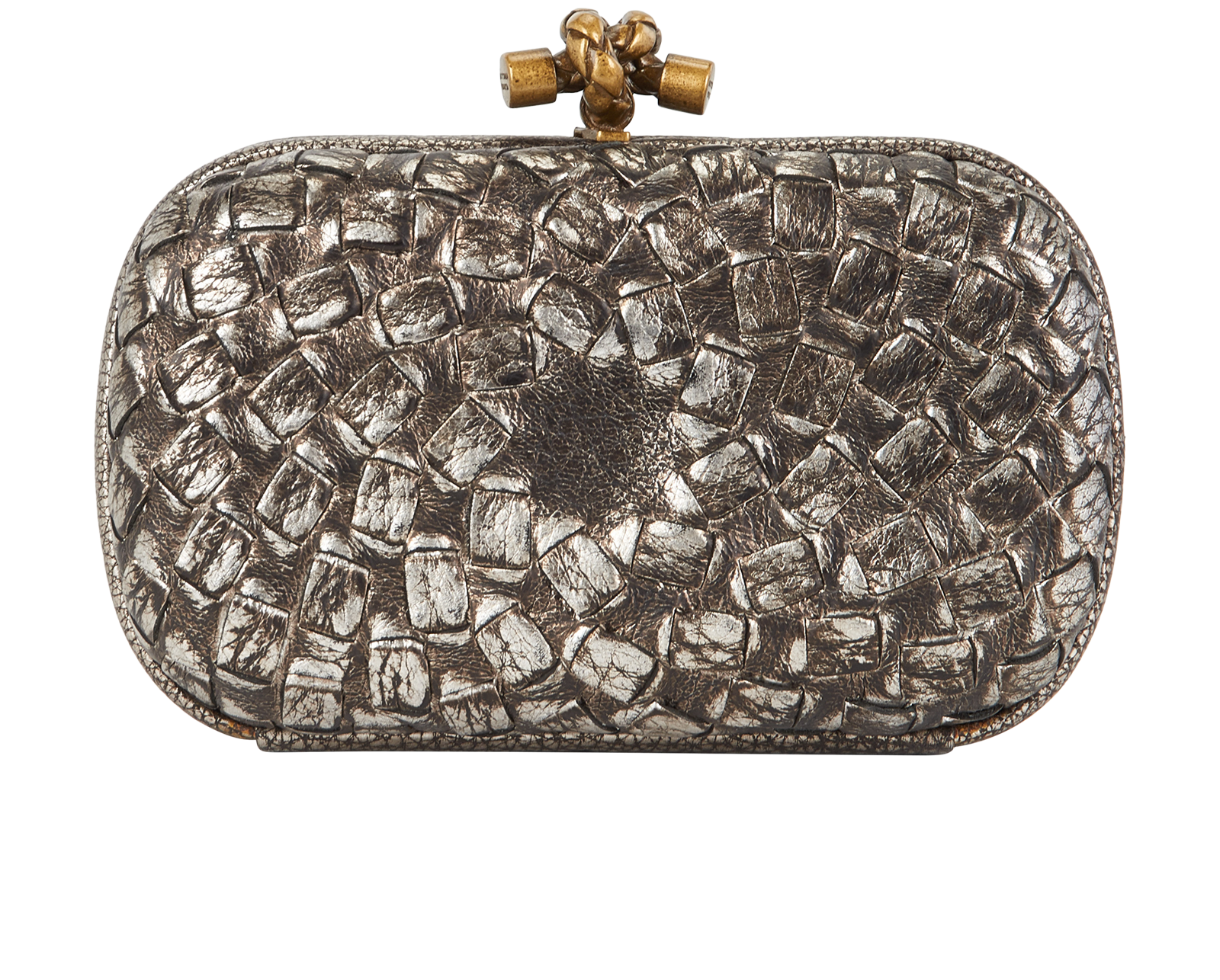 Knot Clutch, &pound;650, Handbags, Bronze, Leather, Back view